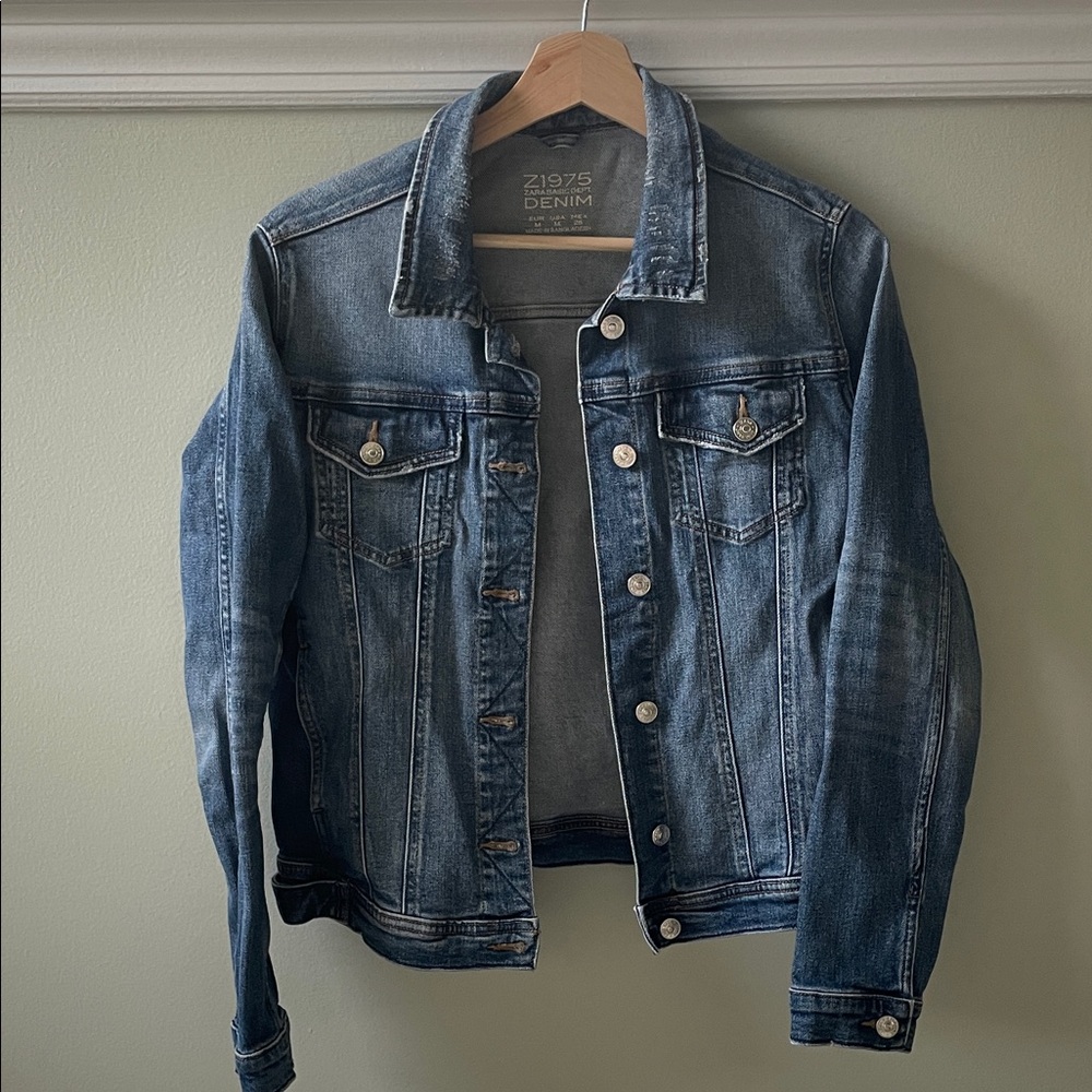 Zara Blue Denim Jean Jacket